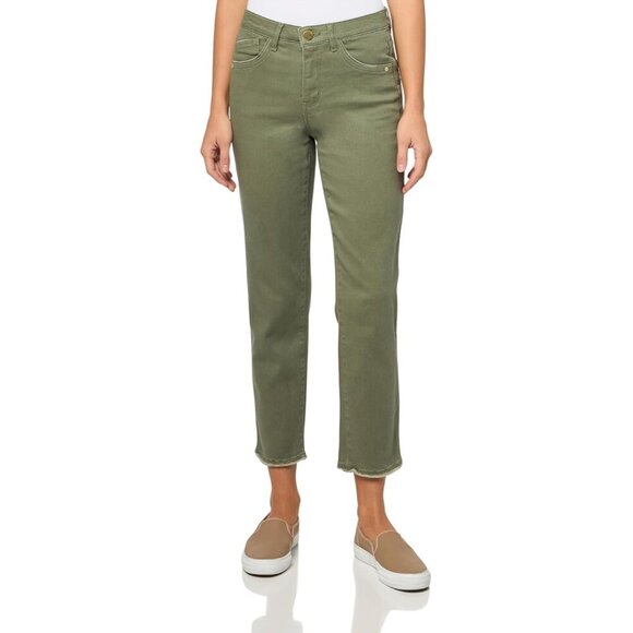 Women's Slim Straight Jeans Cotton Spandex Zipper 10 Lily Pad Casual